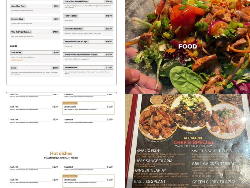 Thai & Fusion Ave Menu