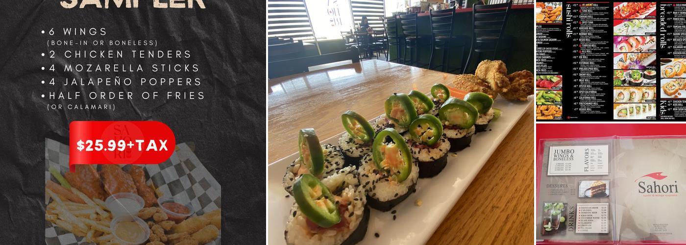 Sahori Sushi & Wings Menu