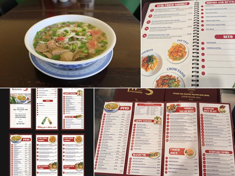 Pho-S Menu