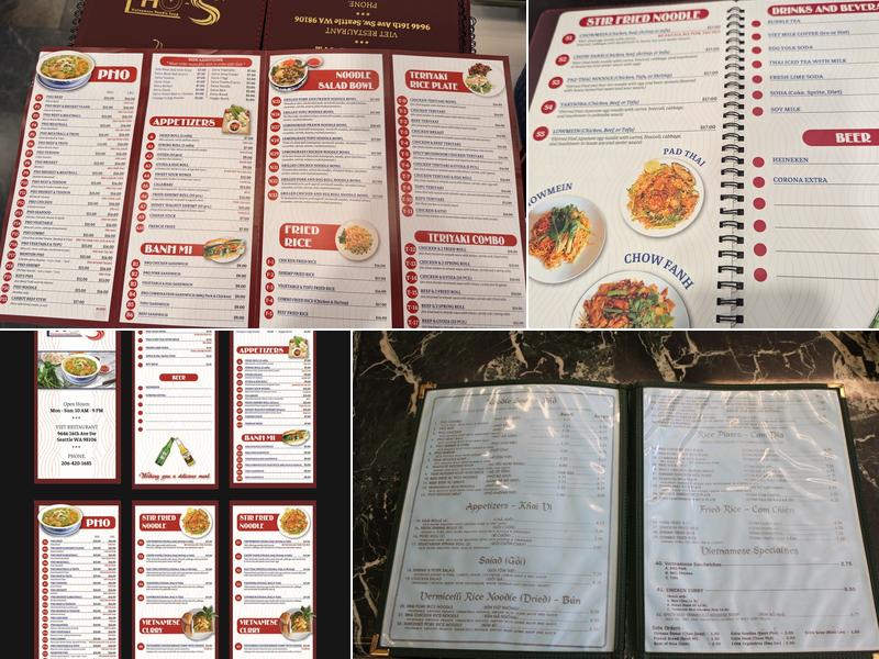 Pho-S Menu