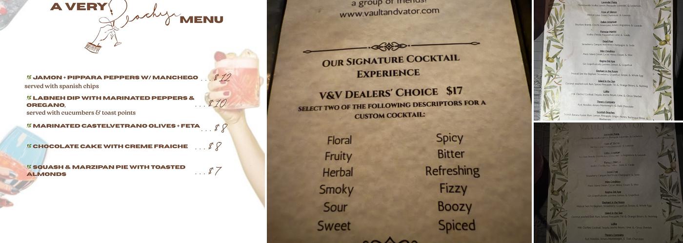 Vault & Vator Menu