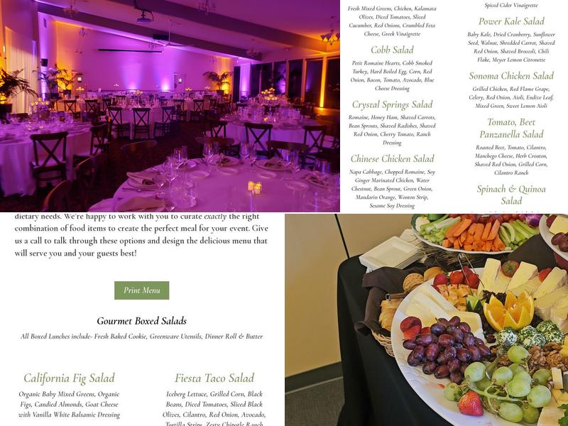 Crystal Springs Catering Menu