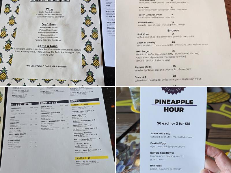 Bottle + Kitchen Menu