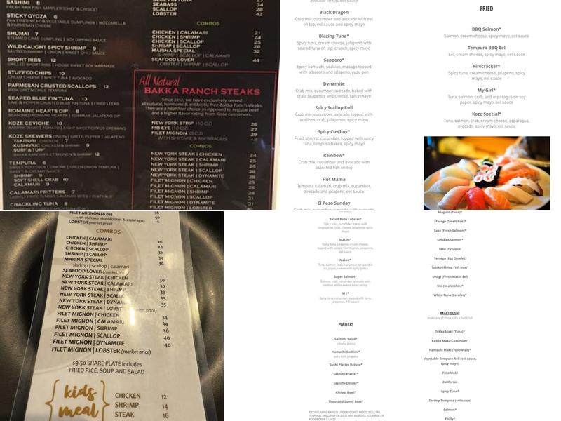 Koze Menu