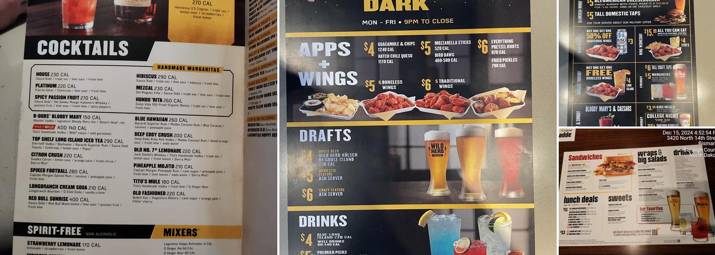 Buffalo Wild Wings Menu