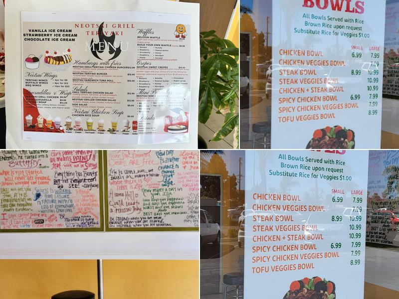 NeoTsai Grill Teriyaki Menu
