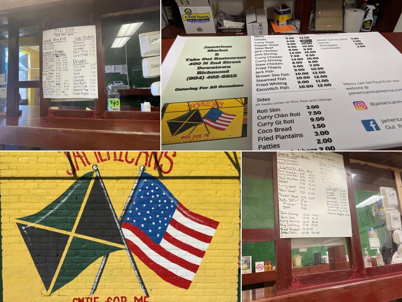 Jamerican Market and Restaurant Take Out Menu