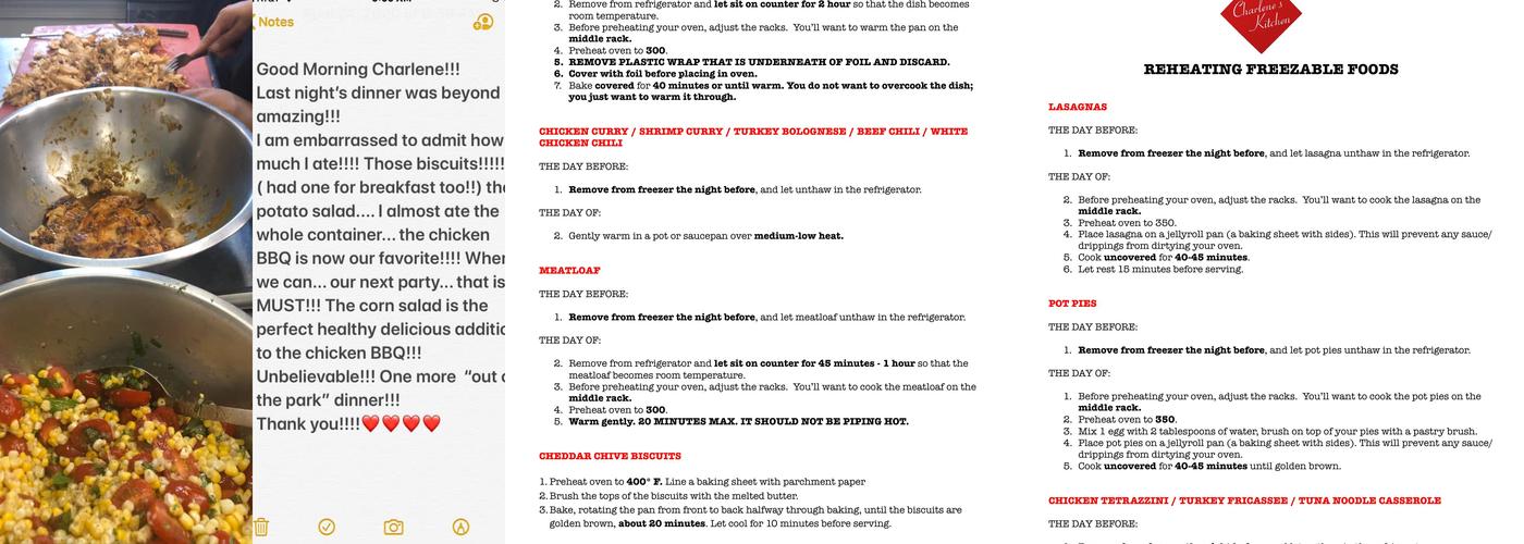 Charlene's Kitchen, LLC Menu