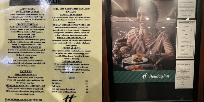 Kem's Restaurant & Lounge Menu