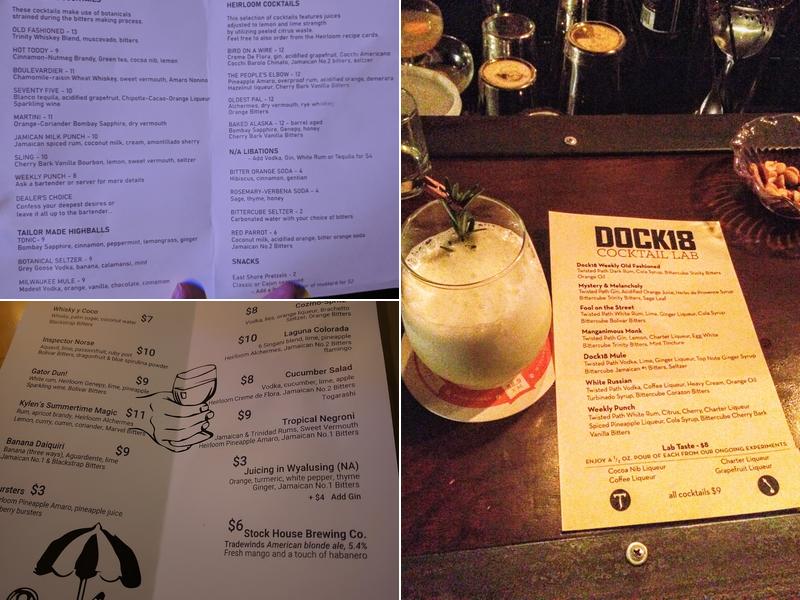 Bittercube Bar & Bazaar Menu