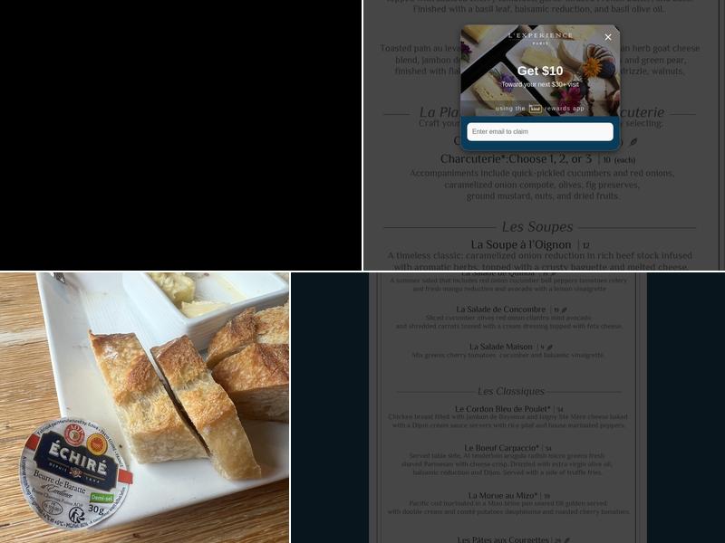 Cépaé Tasting Room Menu