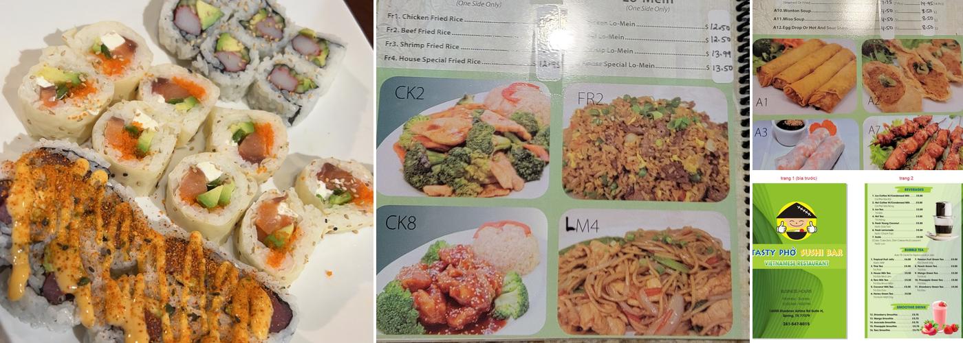 Tasty Pho Sushi Bar Menu