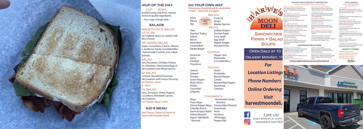 Harvest Moon Deli Menu