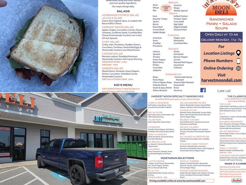 Harvest Moon Deli Menu