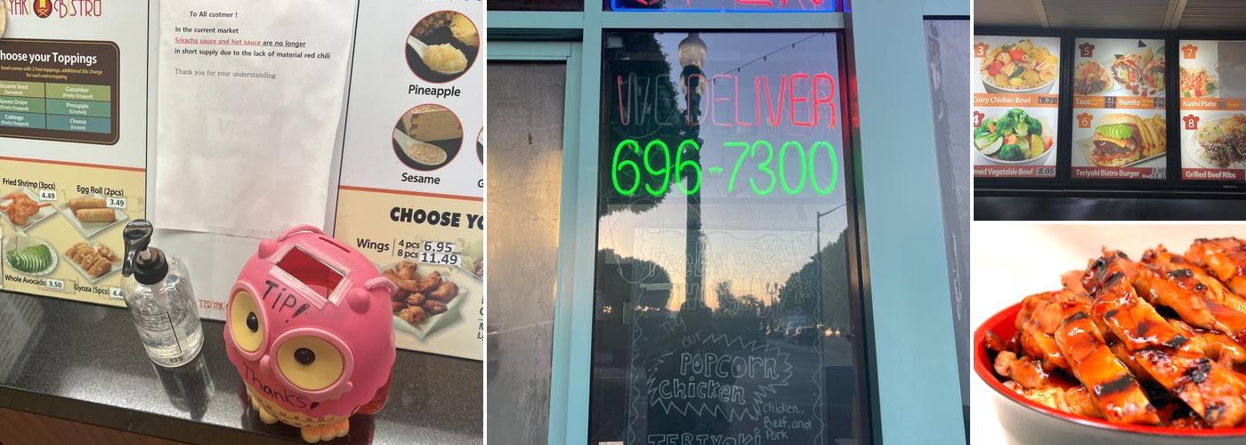 Teriyaki Bistro Menu