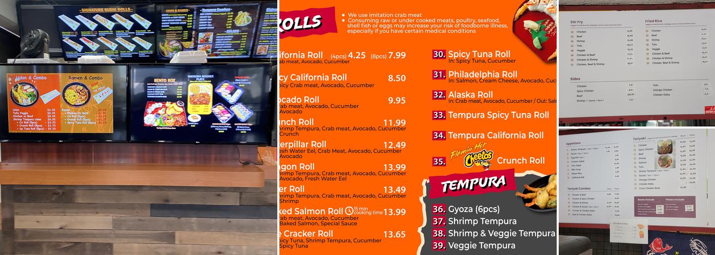 Teriyaki Express Menu