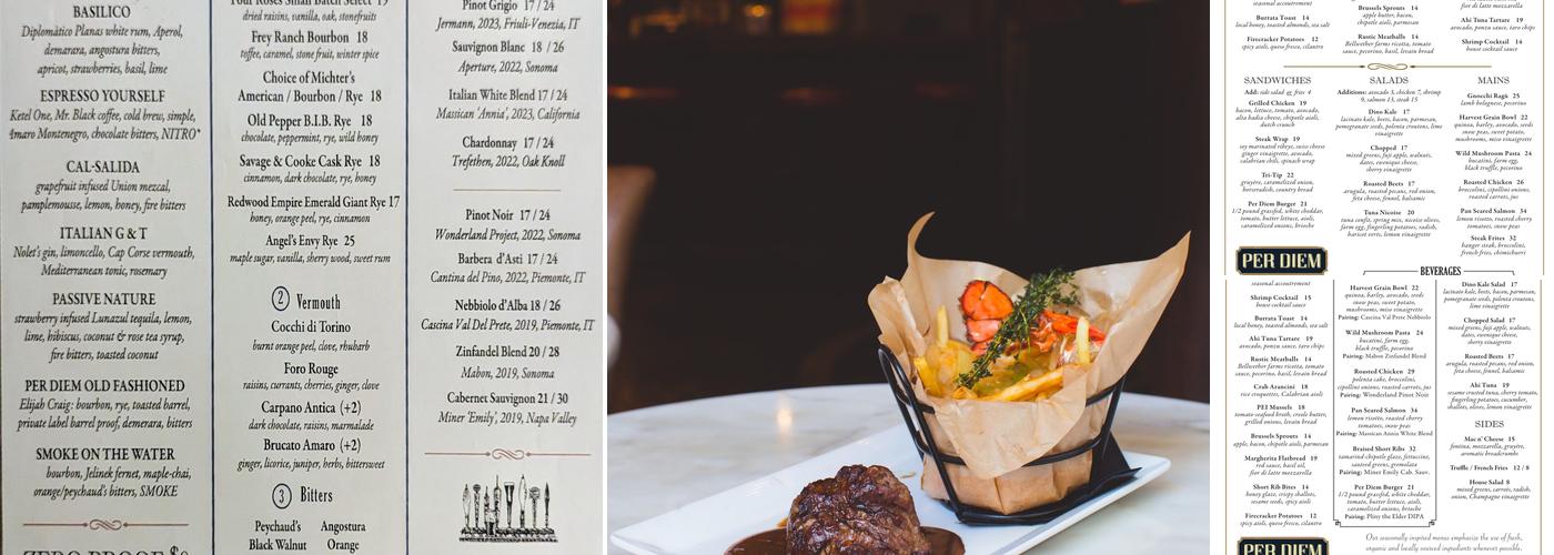 Per Diem - Financial District Menu