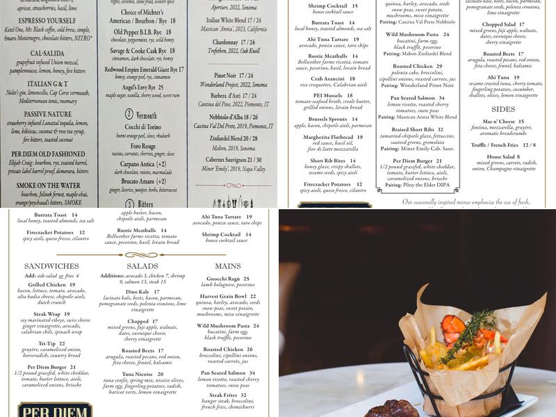 Per Diem - Financial District Menu