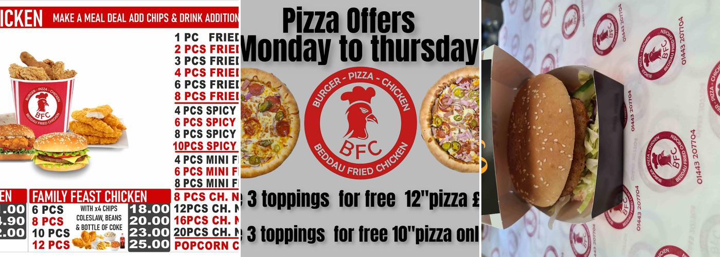 BFC Beddau Fried Chicken Menu