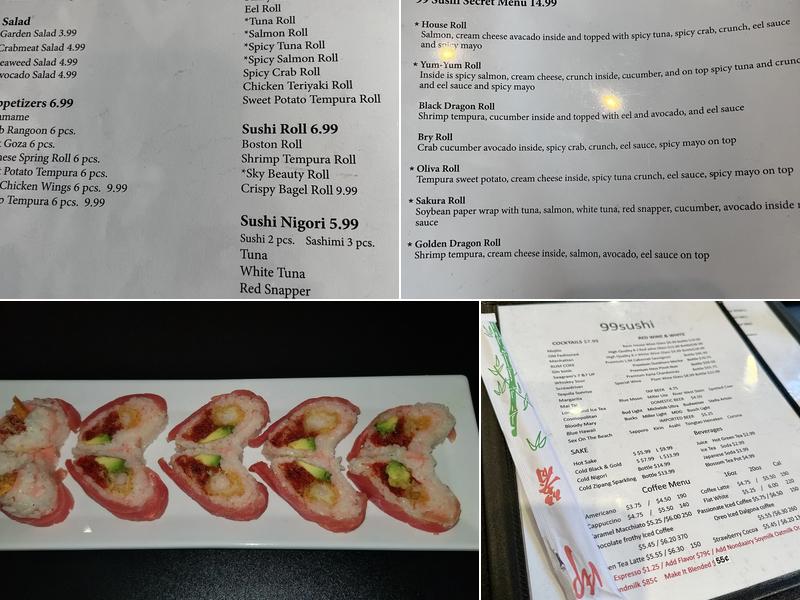 99 sushi Menu