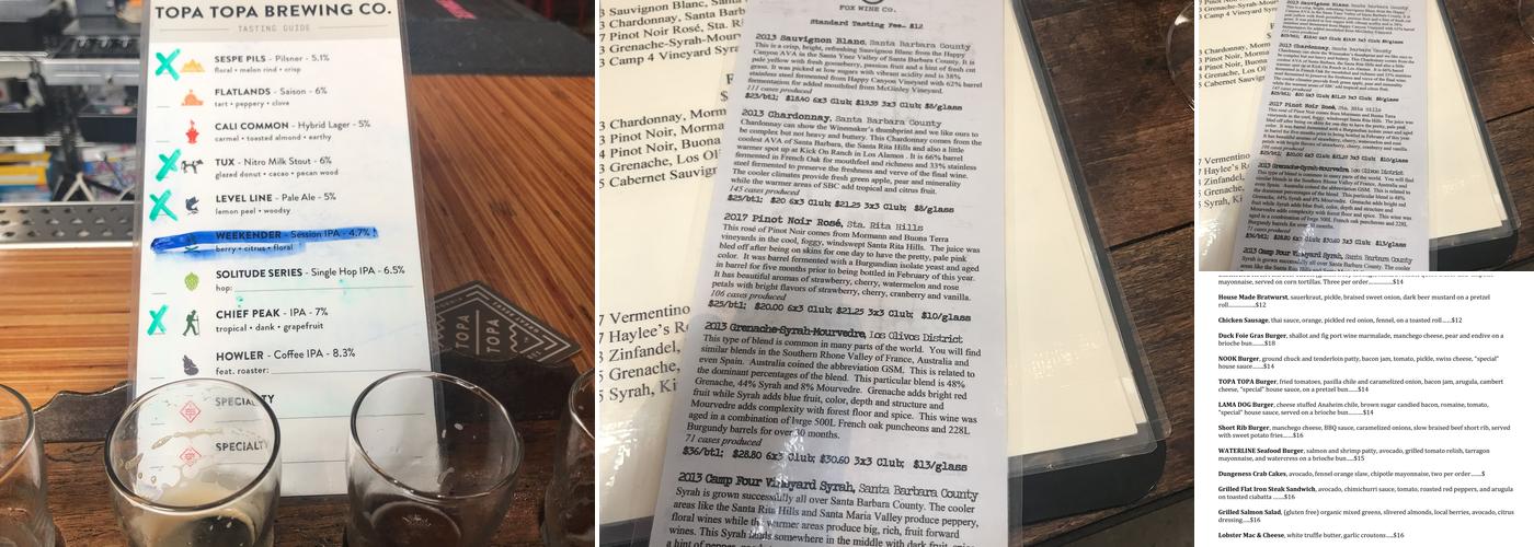 Waterline Menu