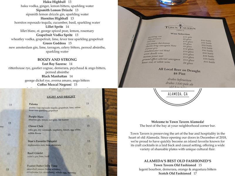 Town Tavern Menu