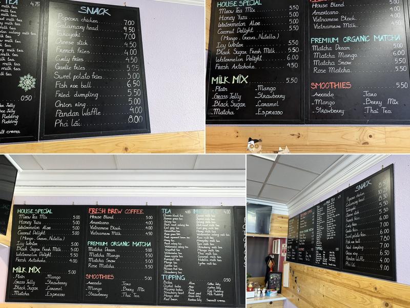 Meow Tea Menu