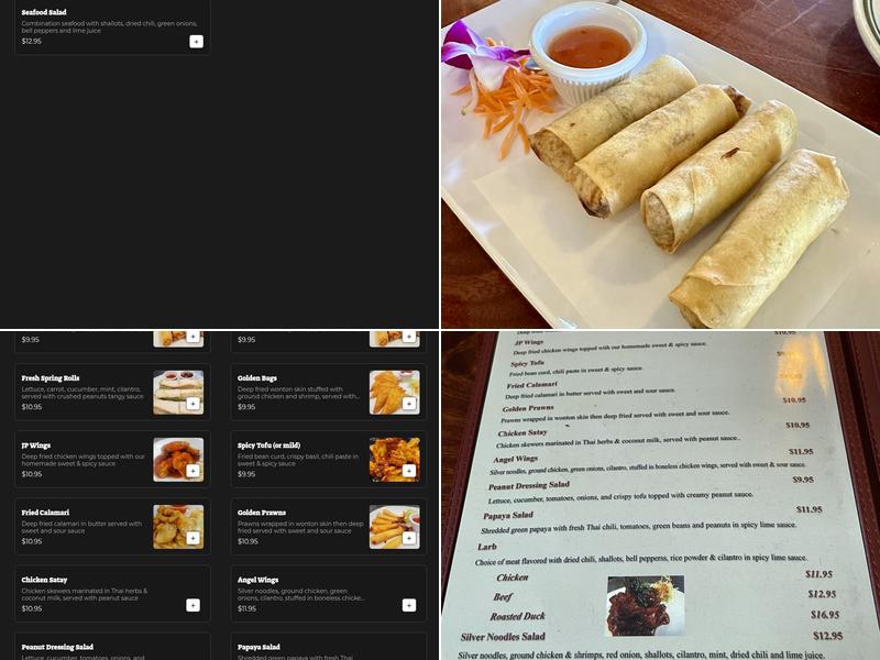 JP Thai Kitchen Menu