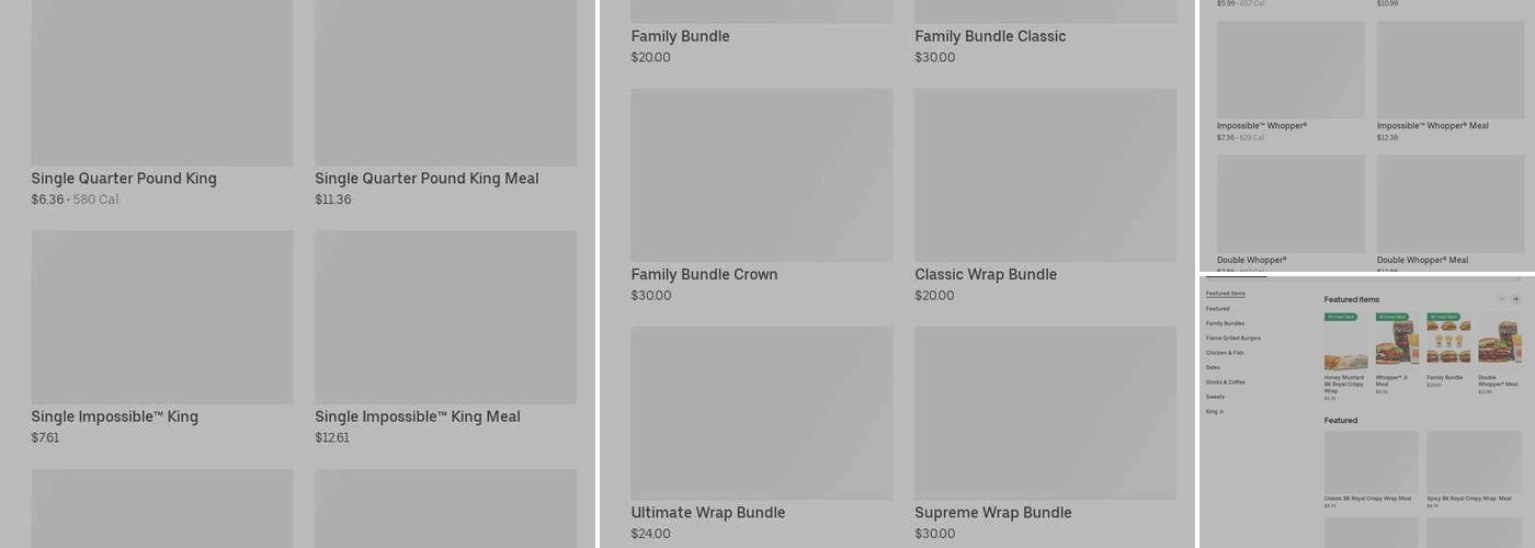 Burger King Menu