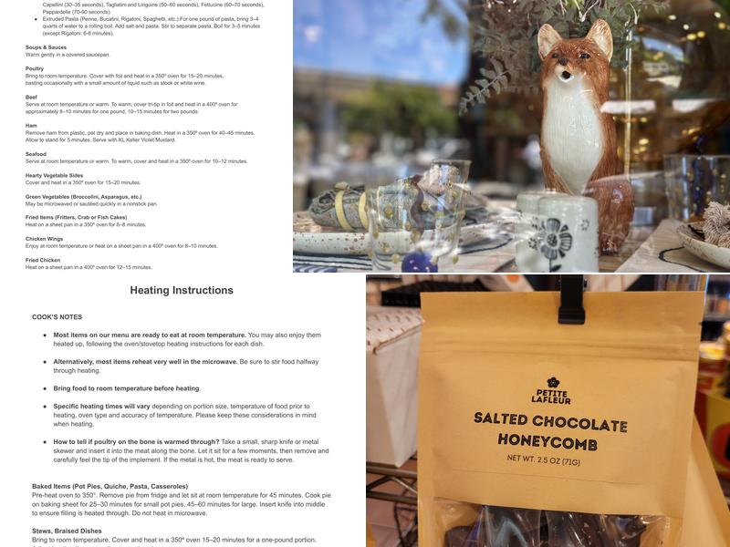 Rockridge Market Hall Menu