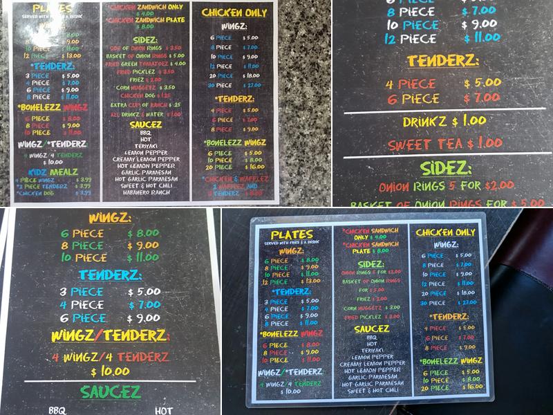 TK WINGZ aka THAKOOP Menu