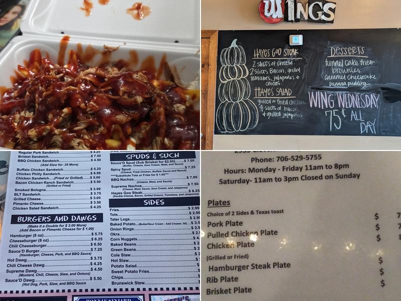 The Sauce'D Pig Menu