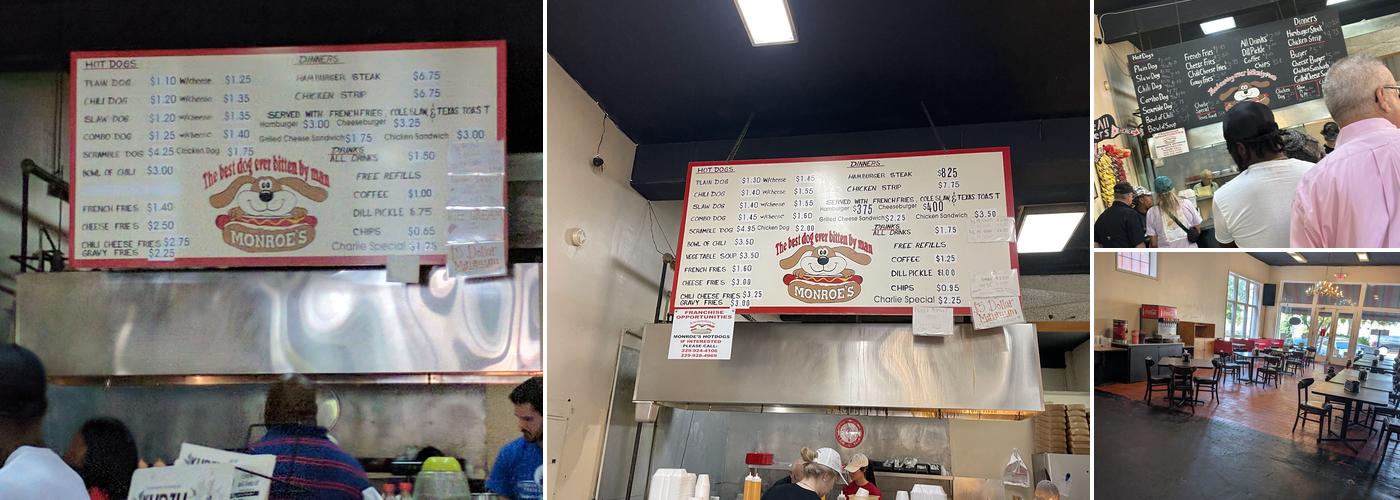 Monroe's Hotdogs & Billiards Menu