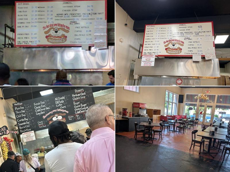 Monroe's Hotdogs & Billiards Menu