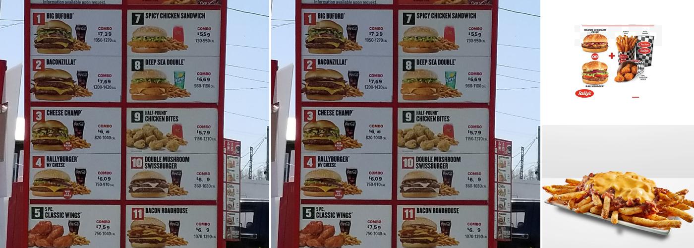Rally's Menu