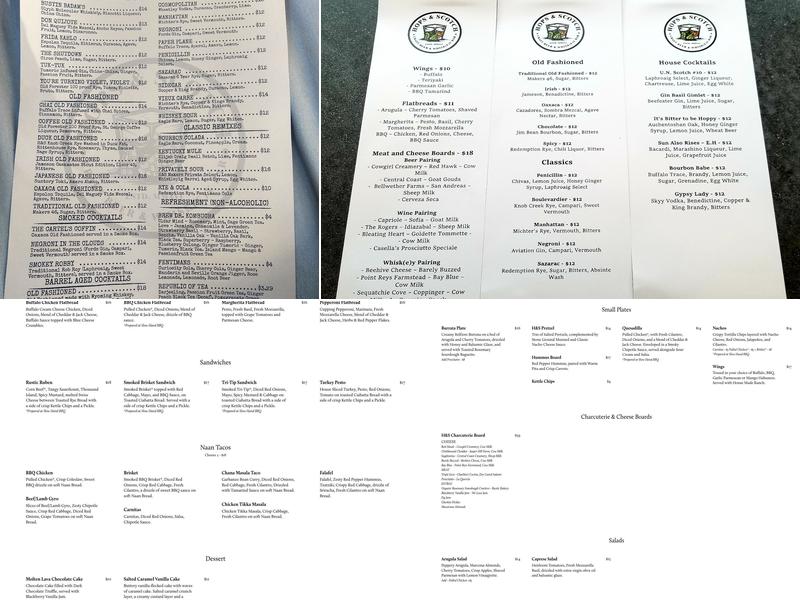 Hops & Scotch Menu