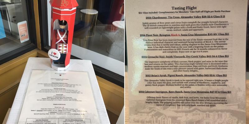 Los Altos Tasting Room & Bottle Shop Menu