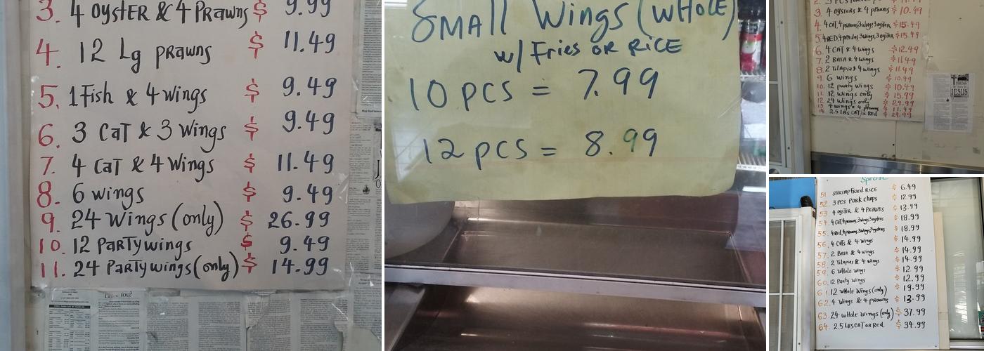 1 Seafood & Chicken Menu