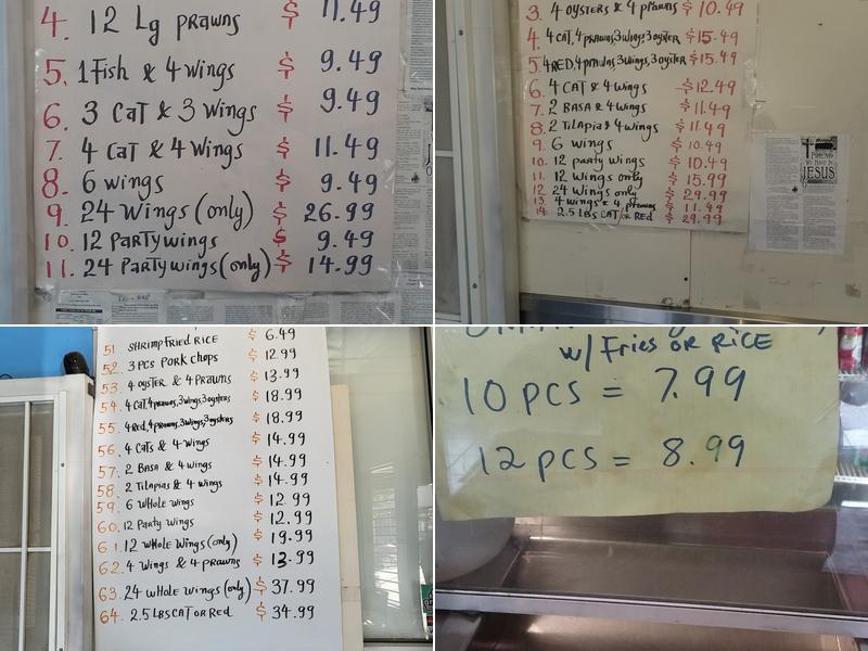 1 Seafood & Chicken Menu