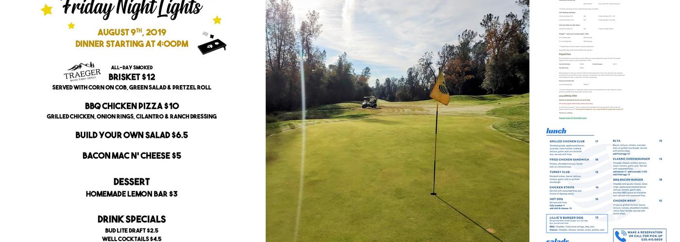 The Golf Club Tierra Oaks Menu