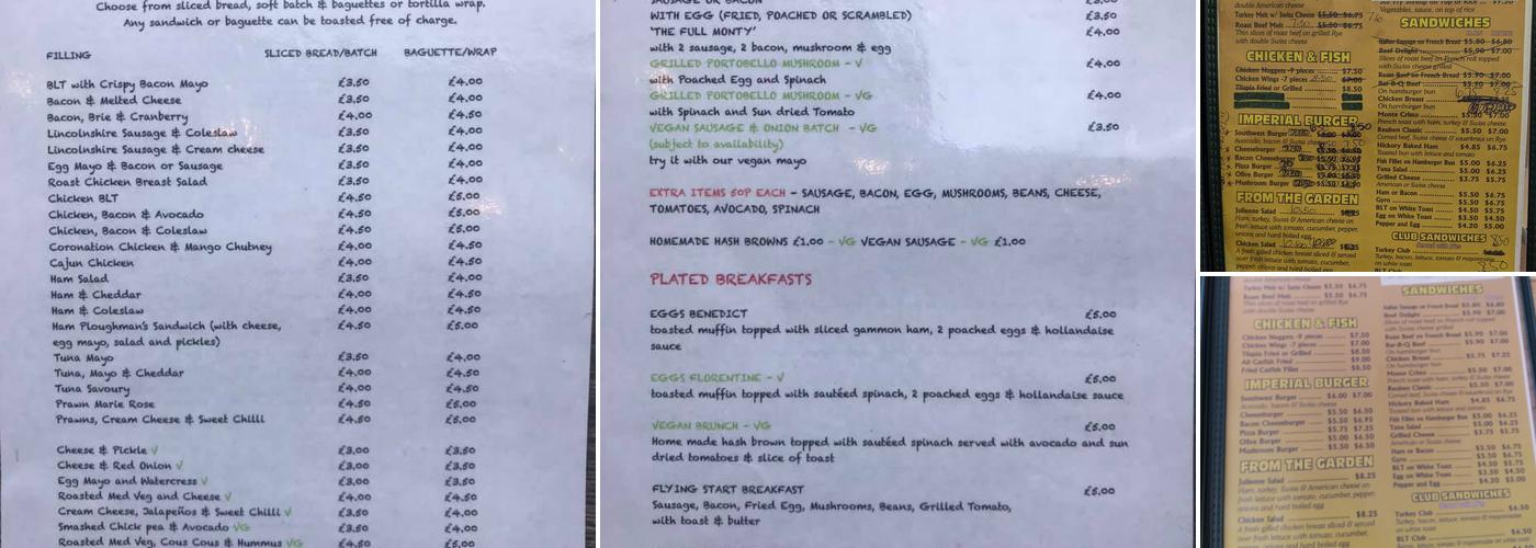 Tony's Kitchen Menu