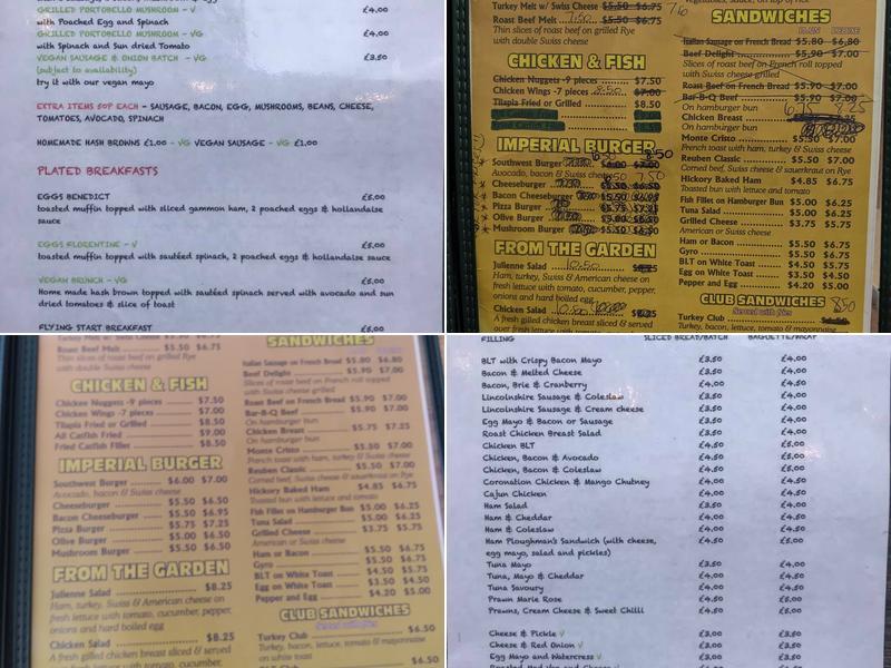 Tony's Kitchen Menu