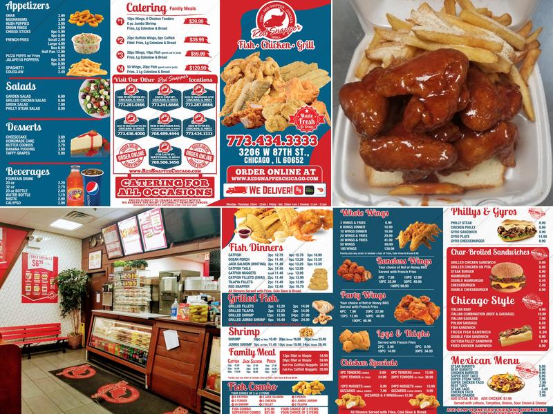 Red Snapper Kedzie Menu