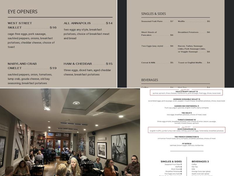 Kitchen on West St. Menu