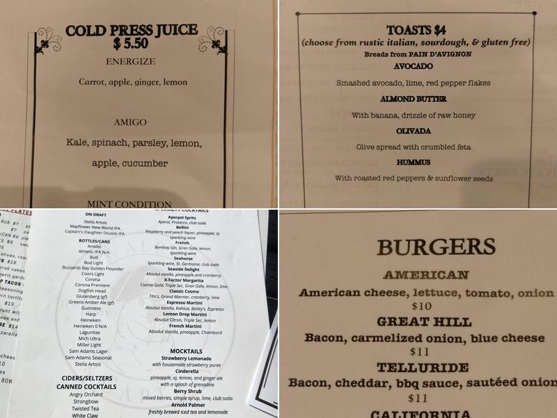 Walrus and Captain Menu