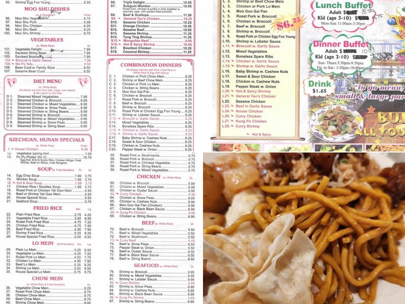 Asian Buffet Menu