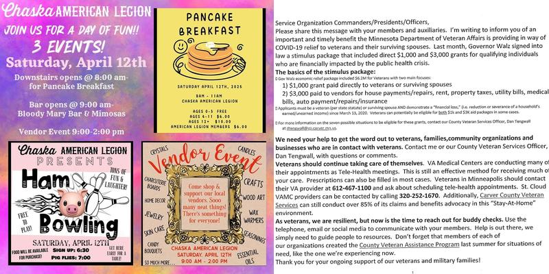 American Legion Menu