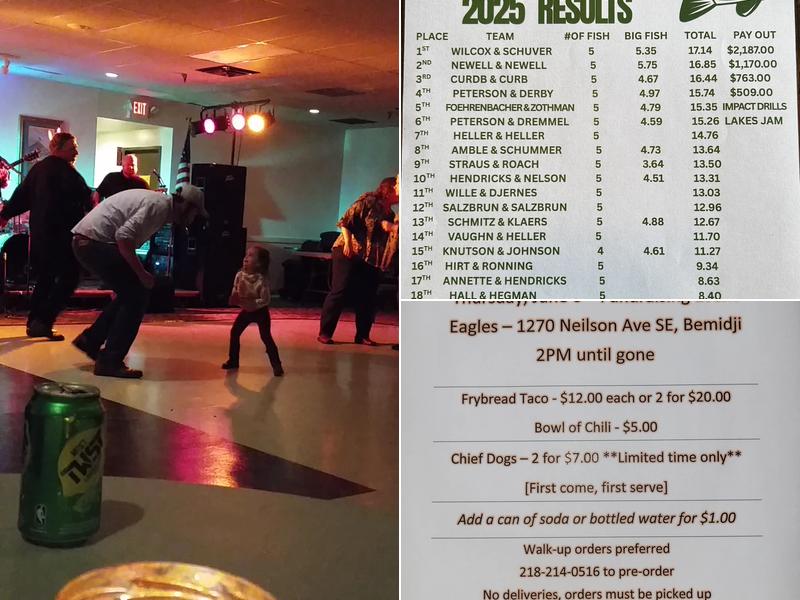 Fraternal Order of Eagles Menu