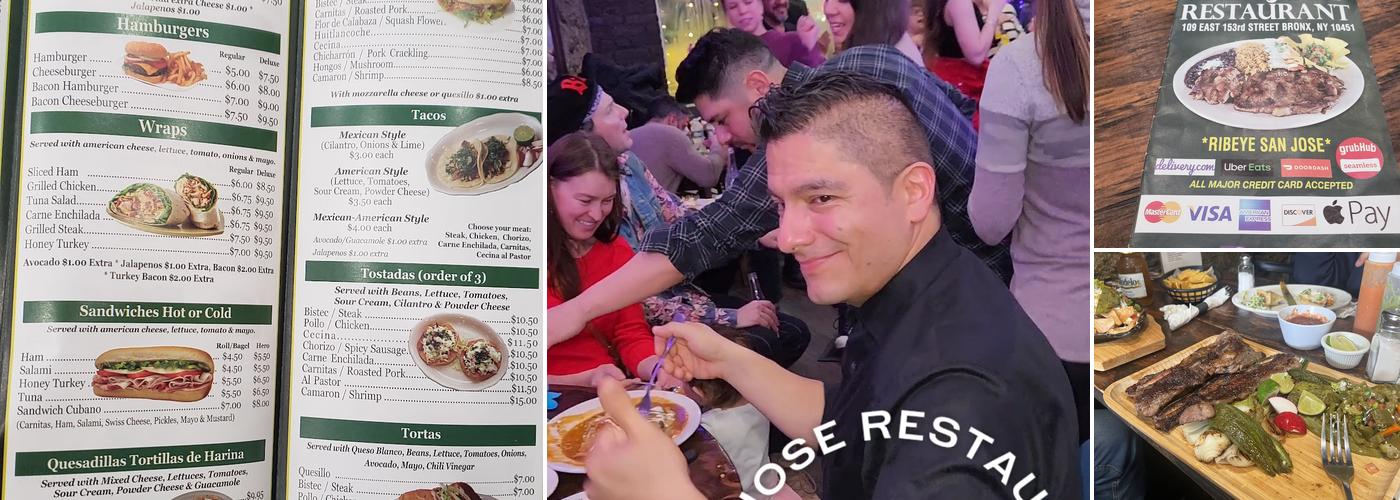 San Jose Restaurant Menu
