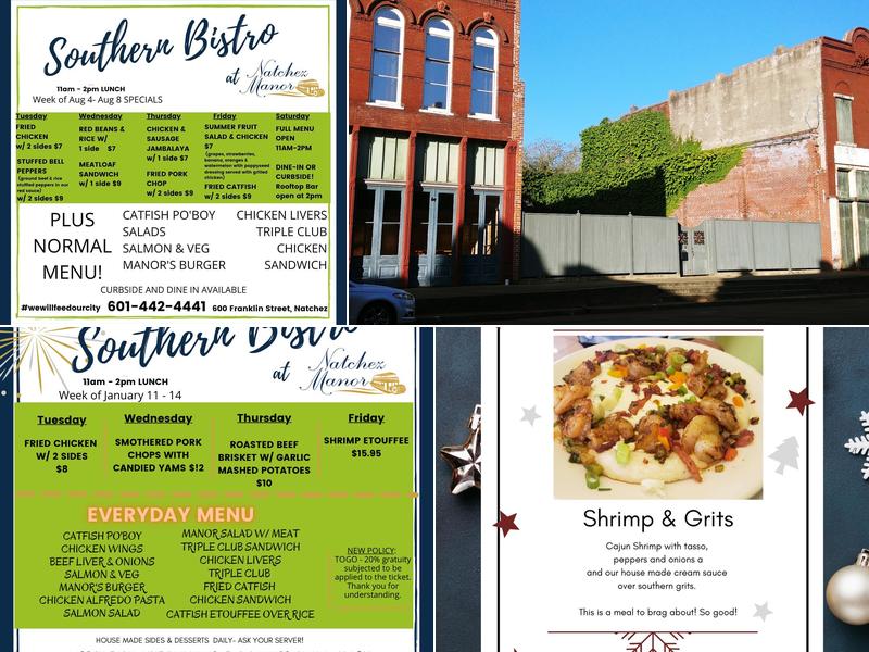 Natchez Manor Bed & Breakfast Menu